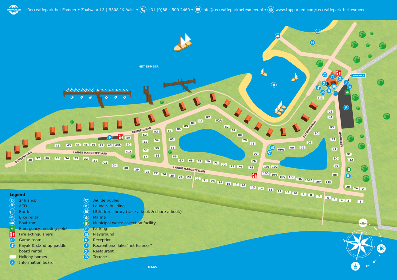 Park map of Recreatiepak het Esmeer