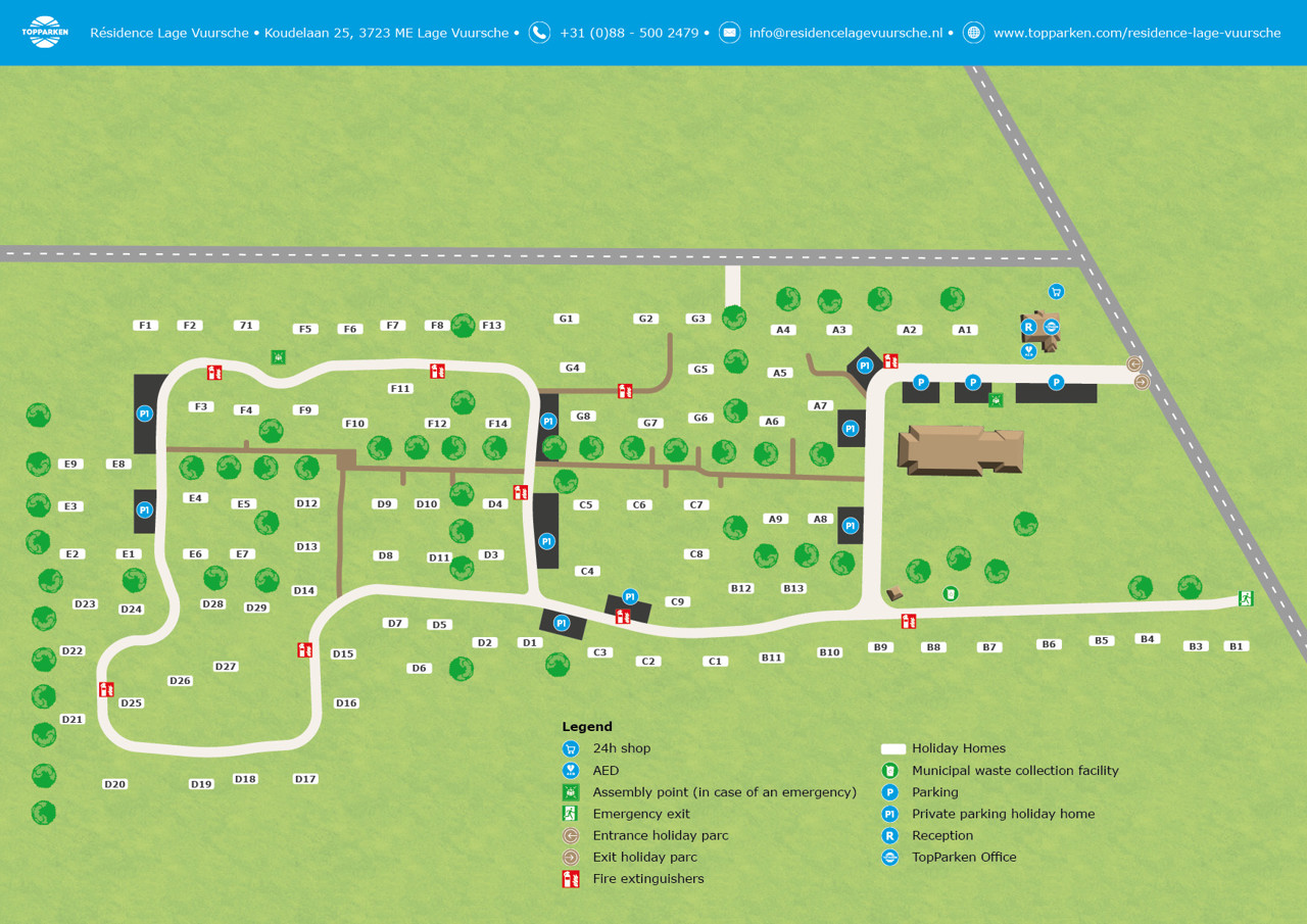 Park map of Résidence Lage Vuursche