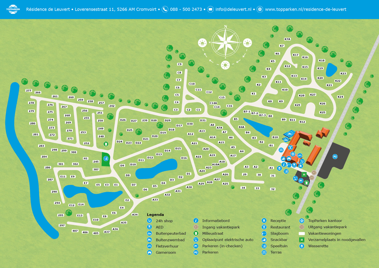 Park map from Résidence de Leuvert