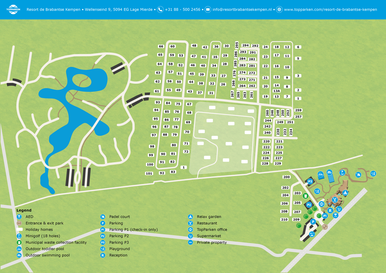 Park map of Resort de Brabantse Kempen